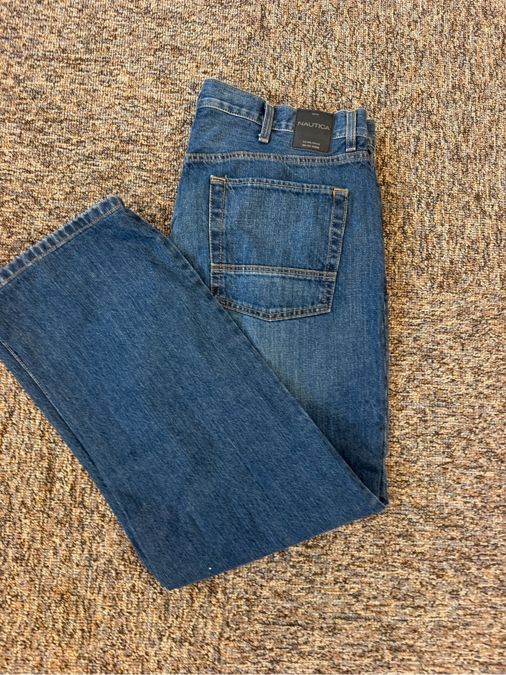 Nautica Men’s Dark Blue Relaxed Fit Jeans 36X32